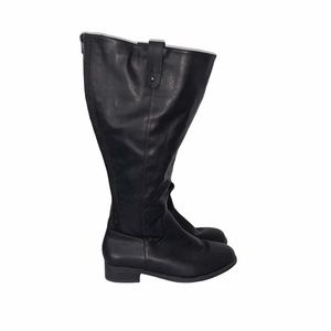TORRID Knee High Black Riding Boots w/ Zip Back